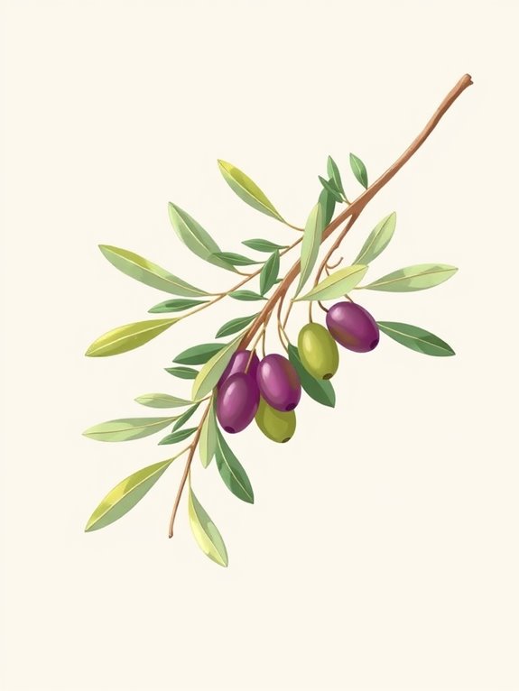 olive branch illustration design