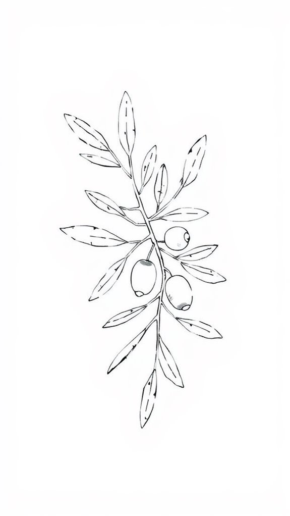 olive branch line art