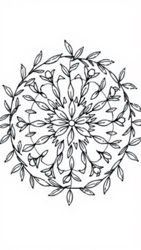 olive branch mandala design