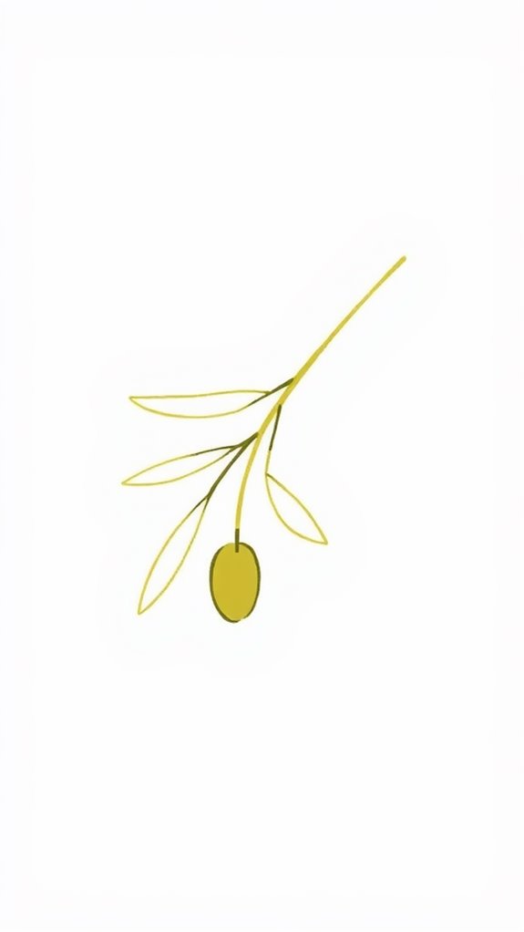 olive branch simple doodle