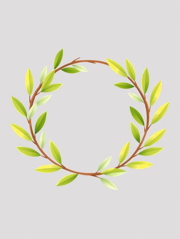 olive branch wreath design