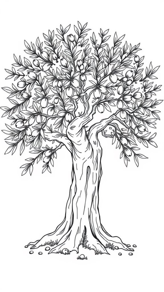 olive tree coloring page