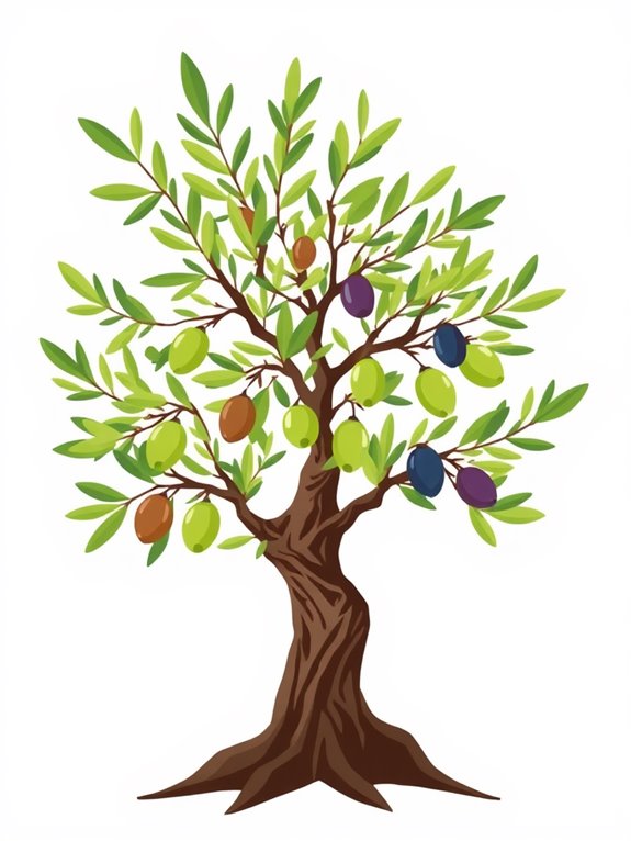 olive tree graphic illustration