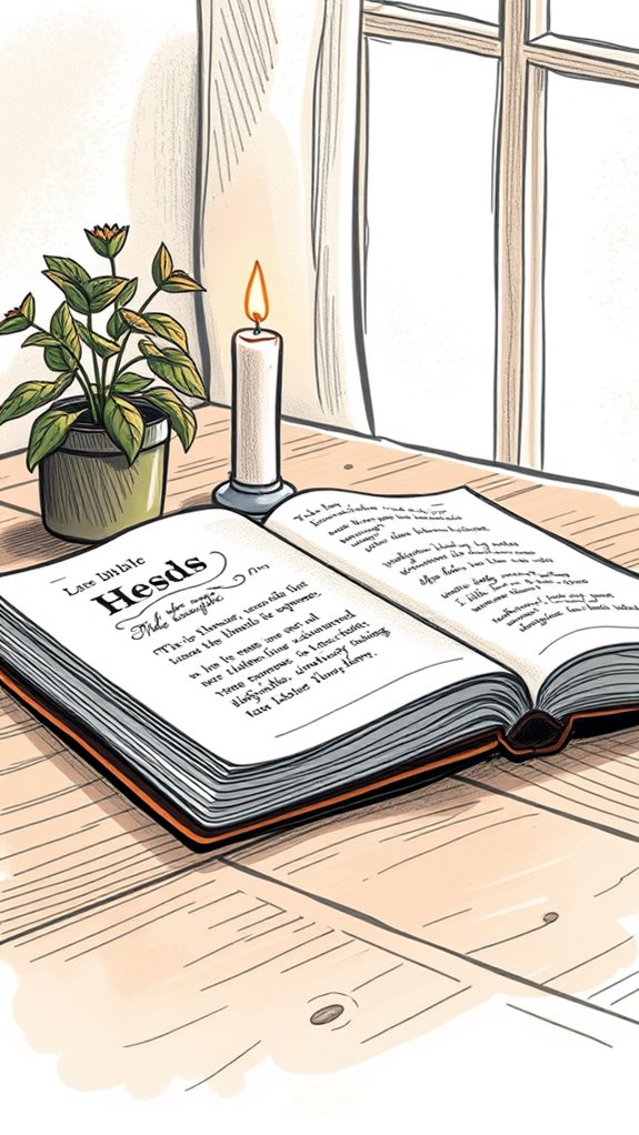 open bible sketch drawing