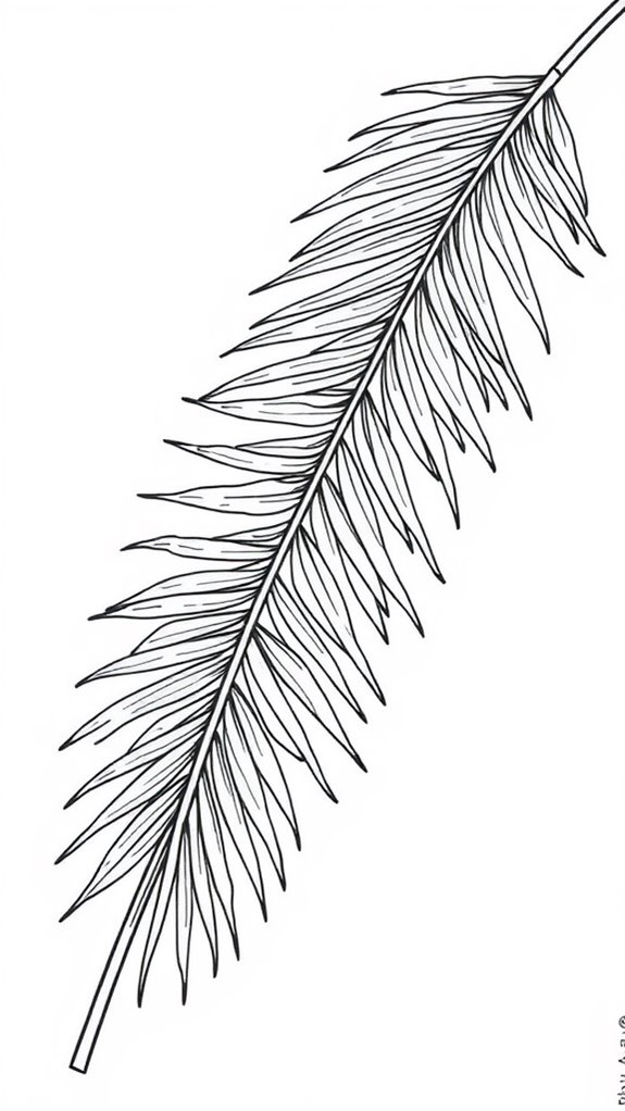 palm branch coloring activity