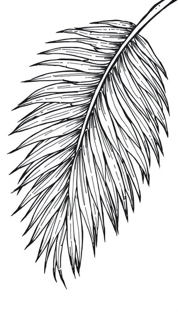 palm branch coloring activity