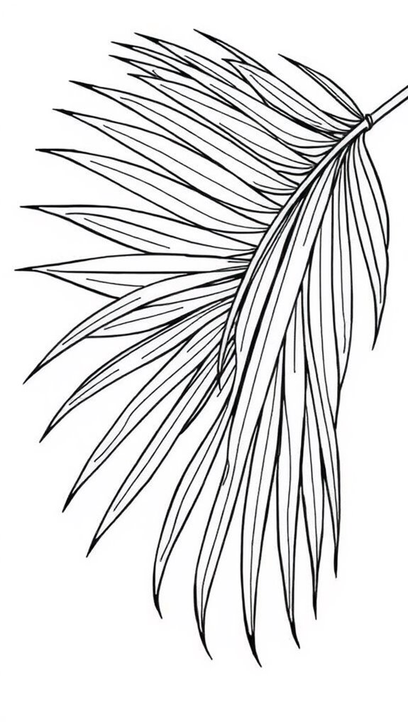 palm branch coloring activity