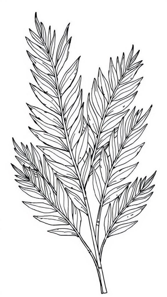 palm branches coloring activity