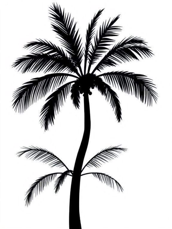 palm silhouette clipart image