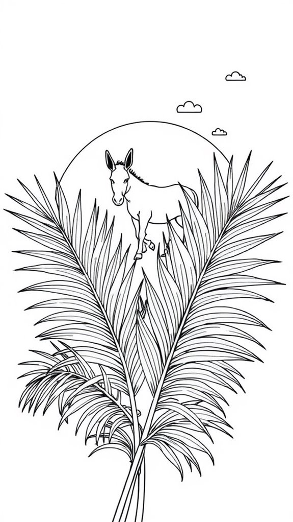 palm sunday coloring page