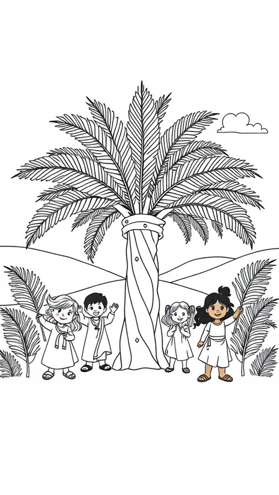 palm sunday coloring page