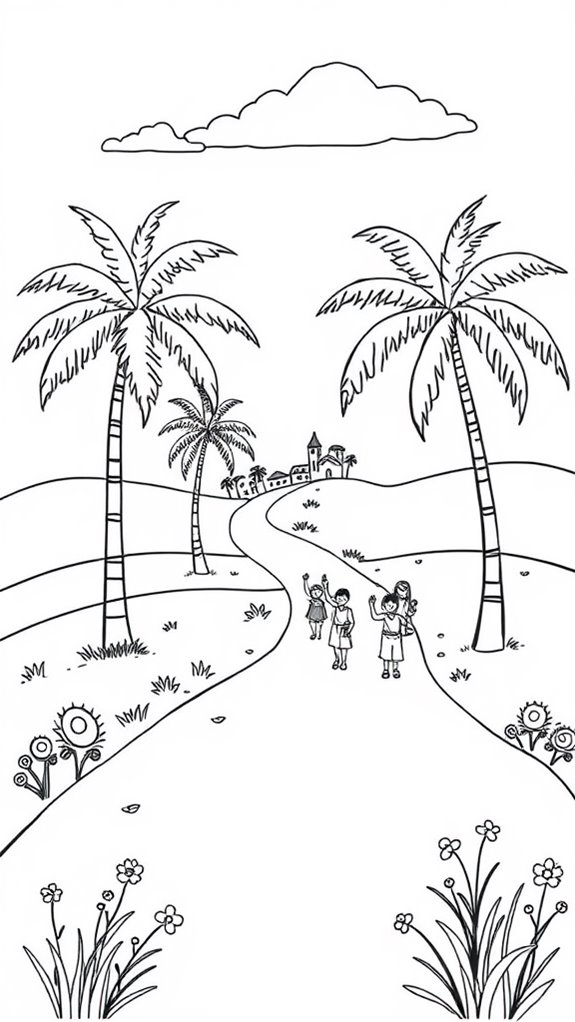 palm sunday coloring page