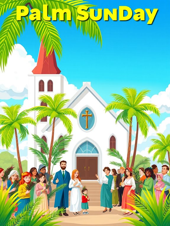 palm sunday service illustration