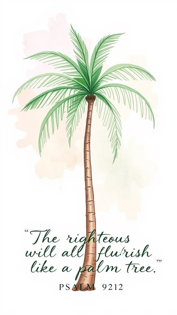 palm tree scripture illustration