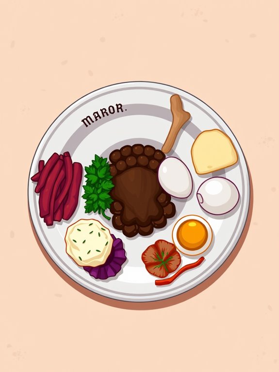 passover seder plate illustration