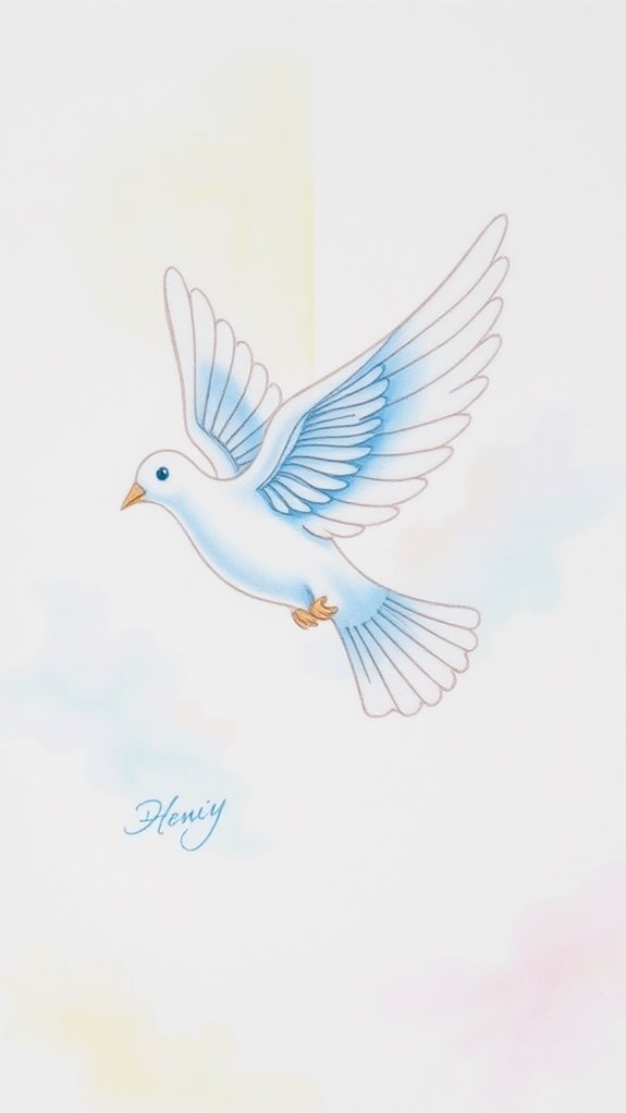 pastel dove drawing artwork