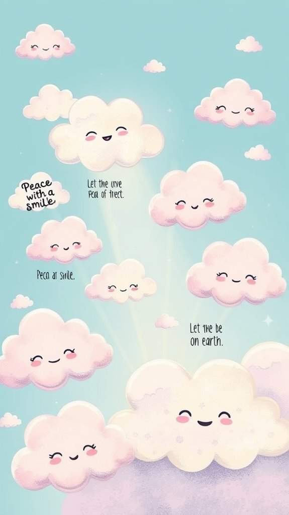 peaceful clouds with quotes