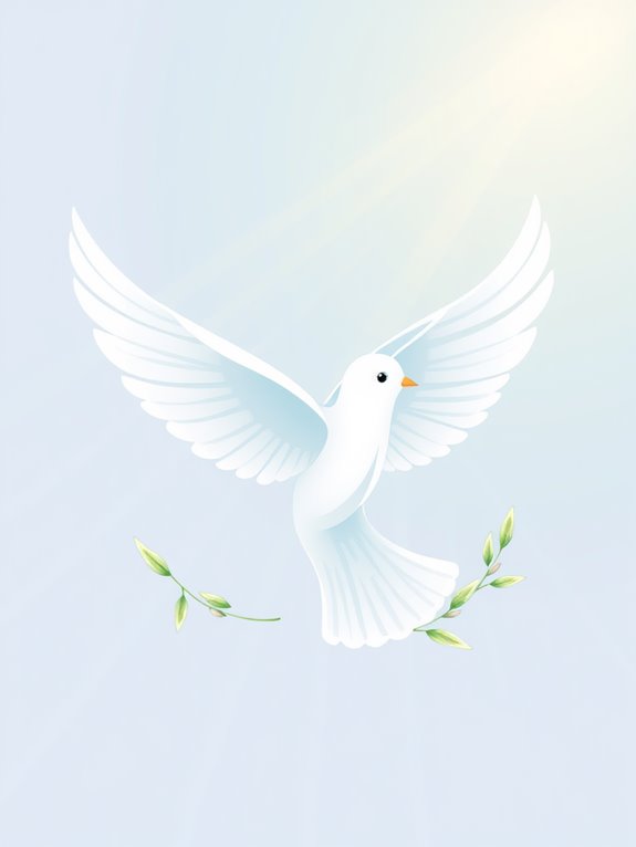 peaceful dove illustration clipart