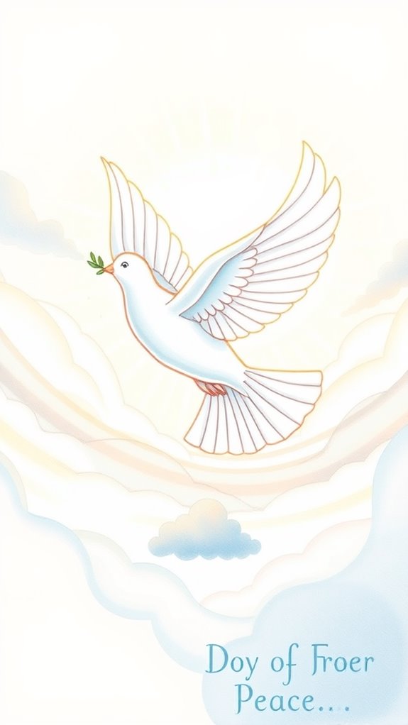 peaceful dove illustration created