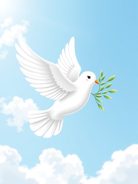 peaceful dove illustration image