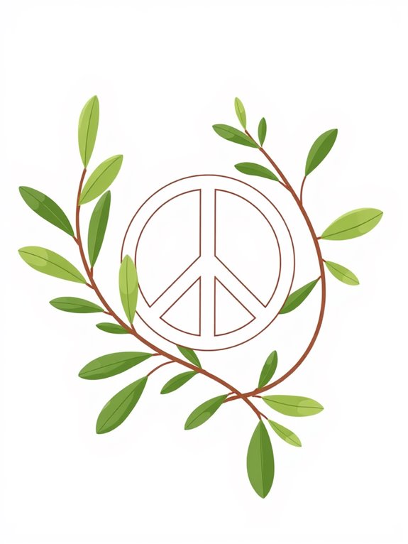 peaceful olive branch symbol