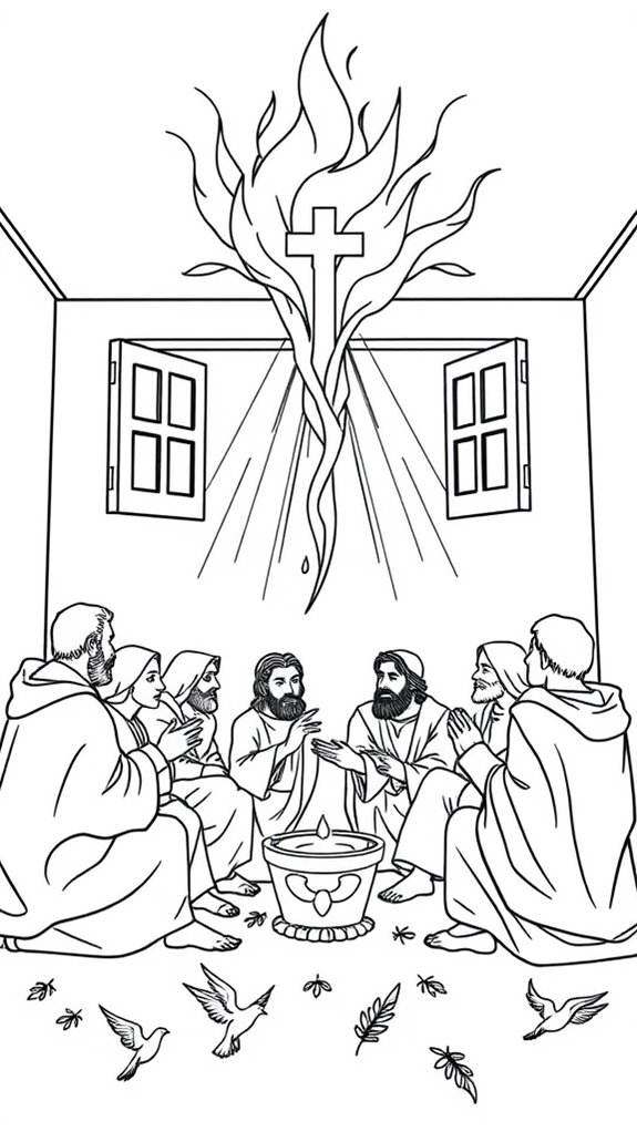 pentecost coloring page fun