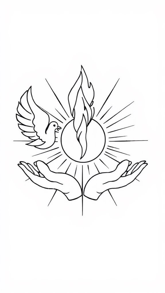 pentecost symbols coloring page