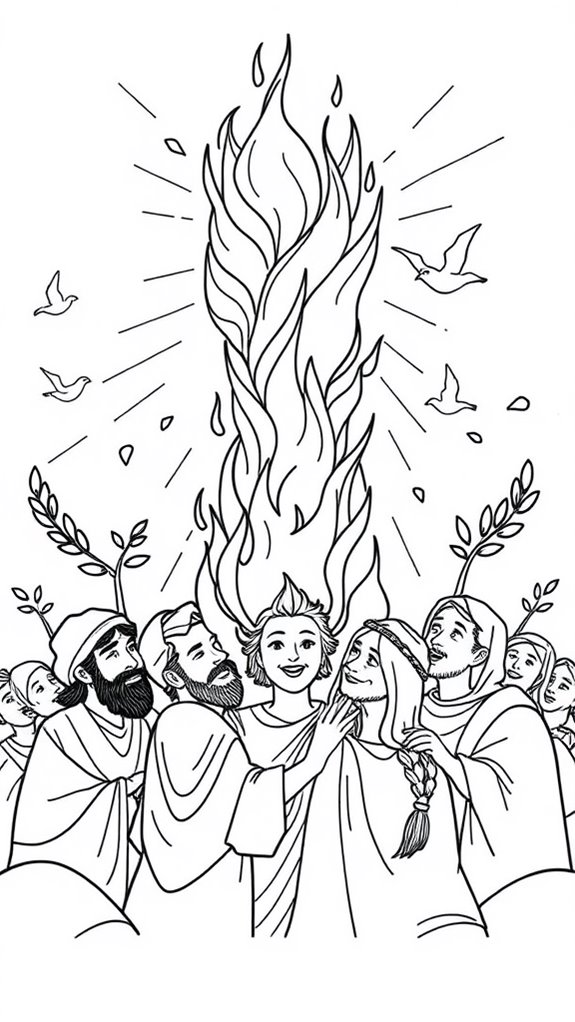 pentecost themed coloring activity