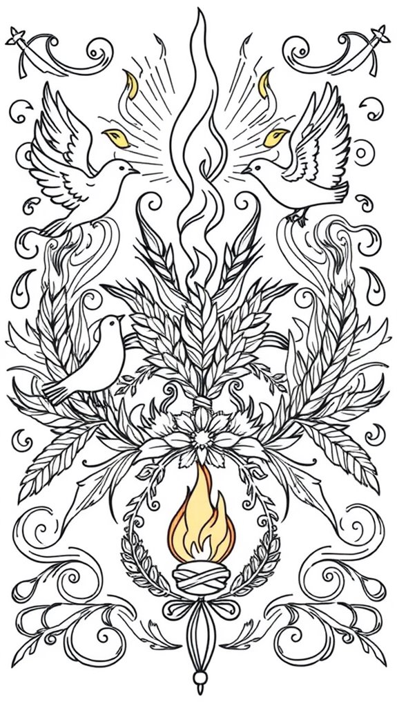 pentecost themed coloring page