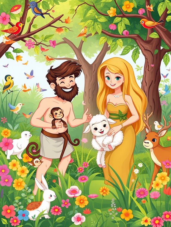 playful adam and eve