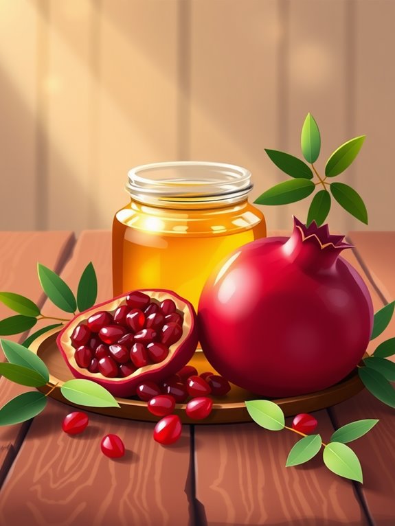 pomegranate and honey feast