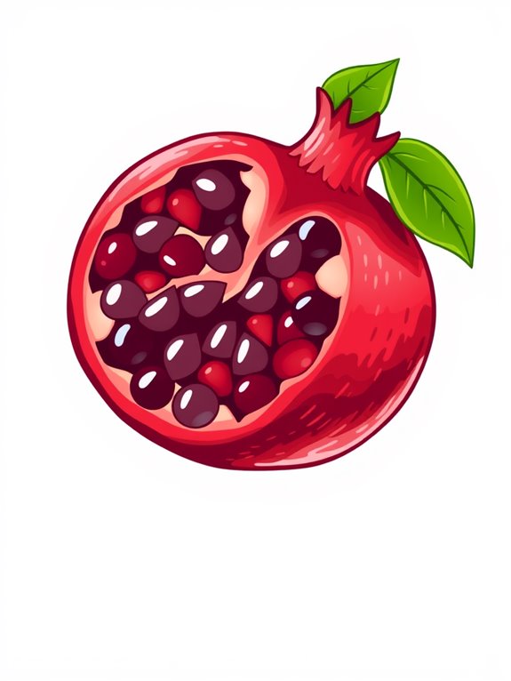 pomegranate fruit clipart image