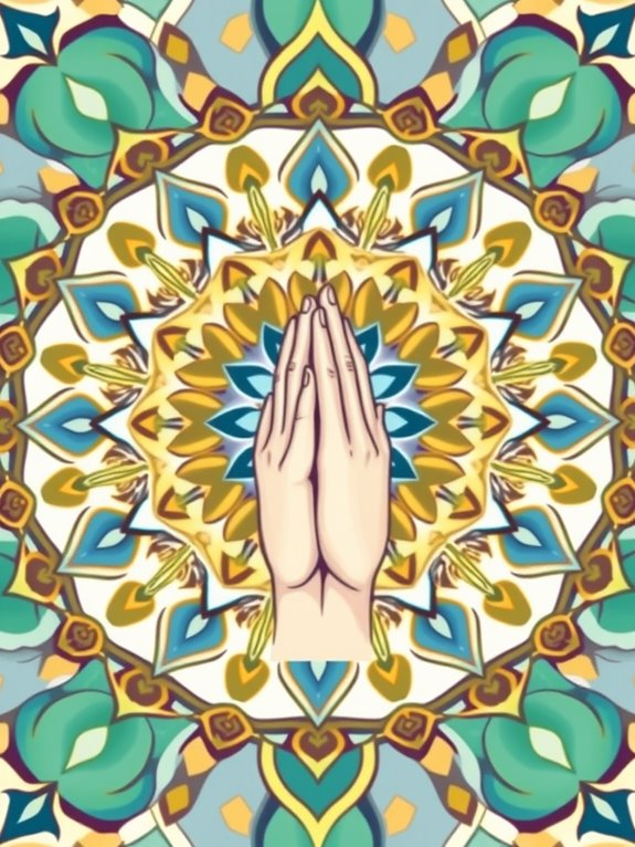 prayer circle mandala clipart