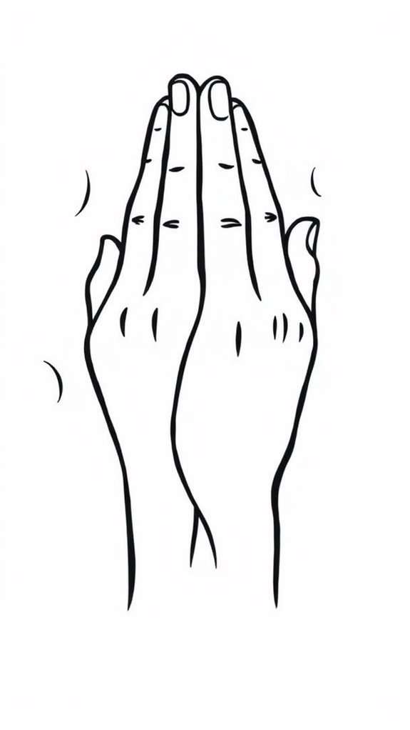 prayer hands coloring page