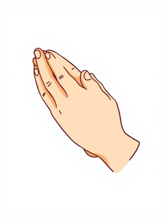 praying hands clipart illustration