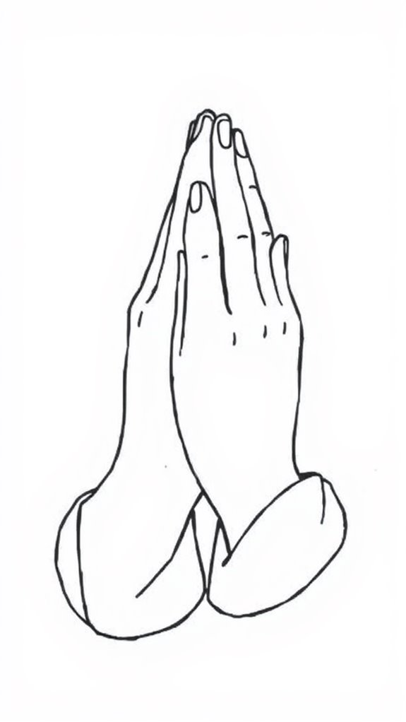 praying hands coloring page