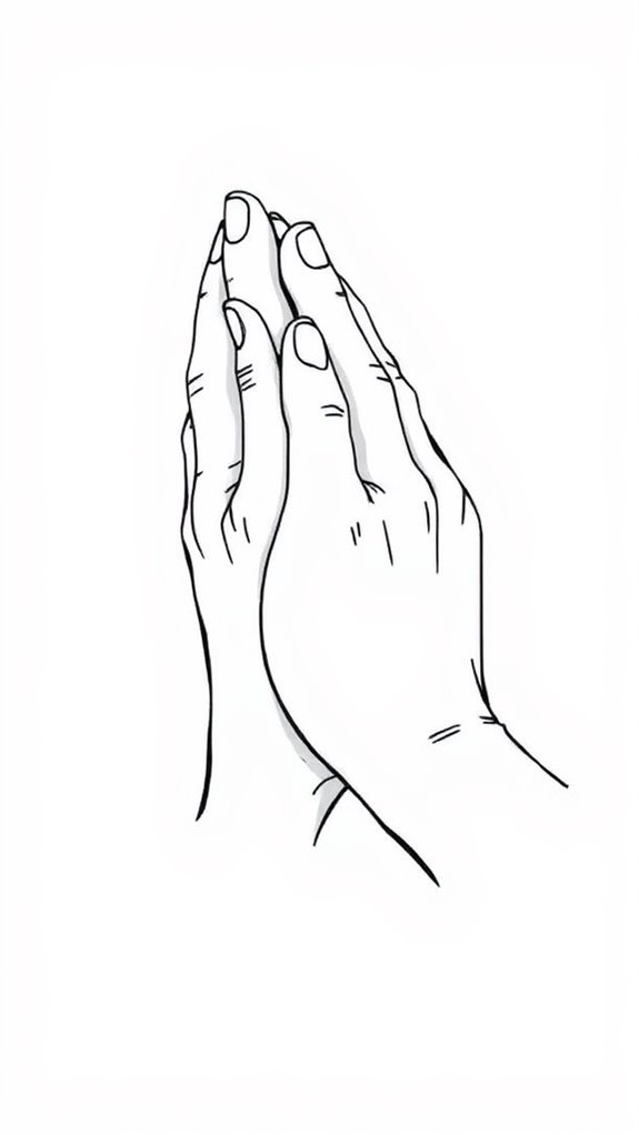 praying hands coloring page