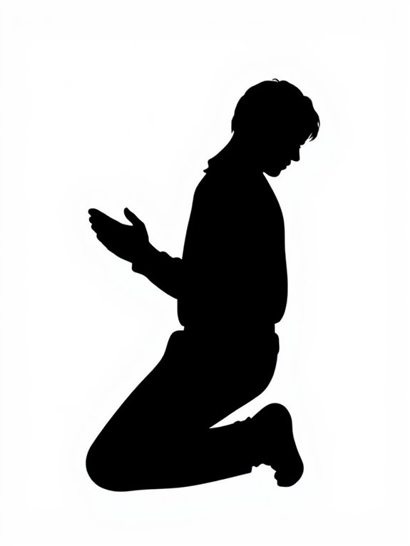 praying person silhouette clipart