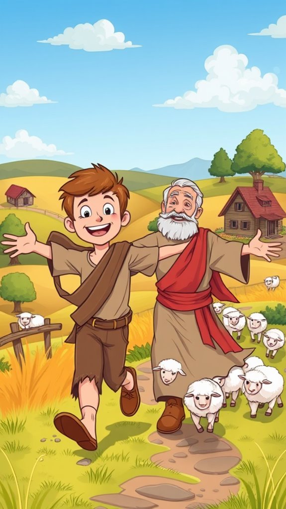 prodigal son cartoon illustration