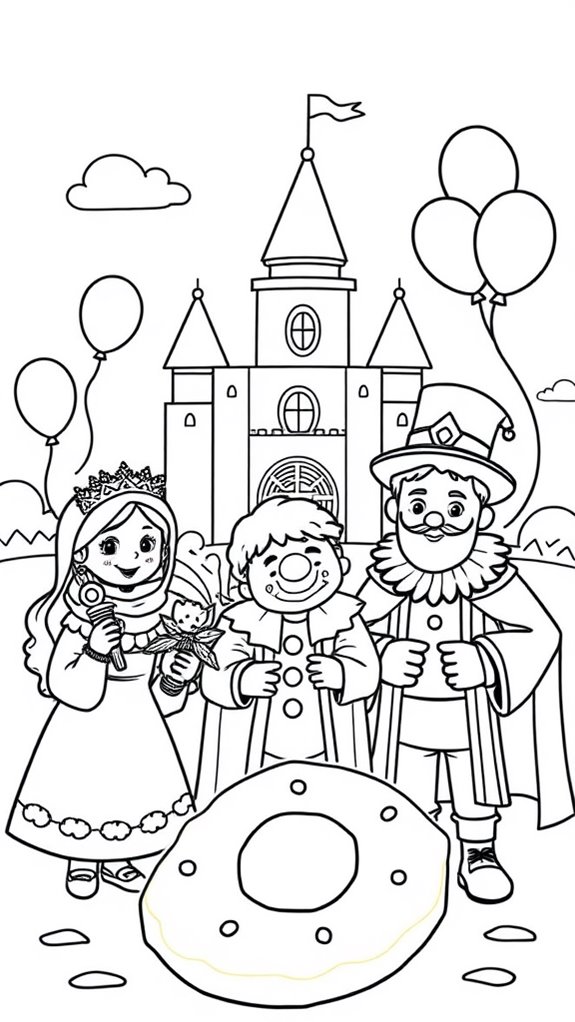 purim celebration costume coloring