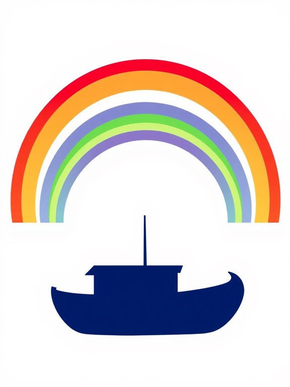 rainbow silhouette ark clipart