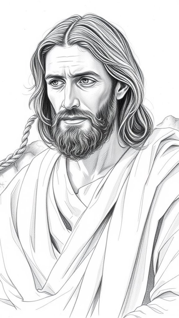 realistic disciple sketch drawing