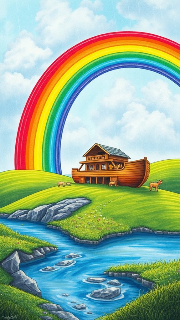 realistic rainbow artwork creation