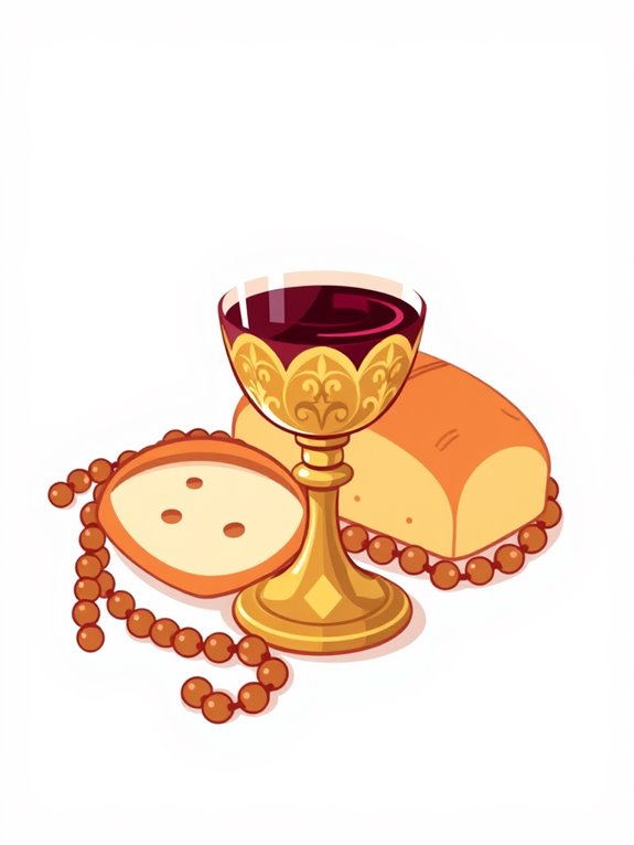 religious communion rosary illustration