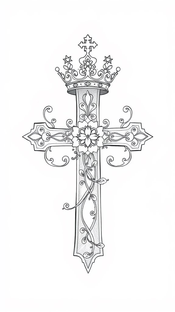 religious symbolism line art