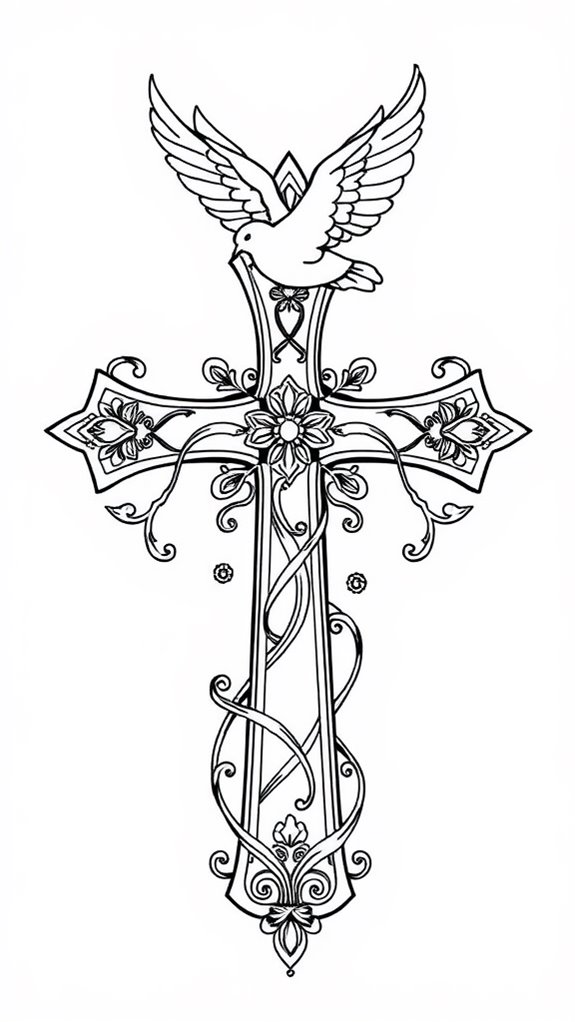 religious symbols coloring page