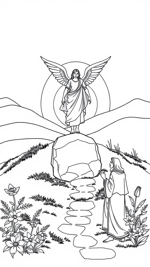 resurrection scene coloring page