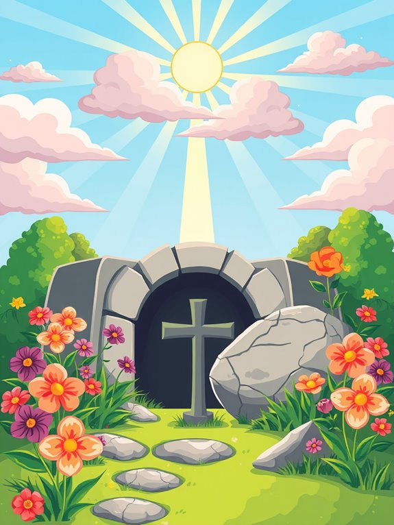 resurrection themed clipart image