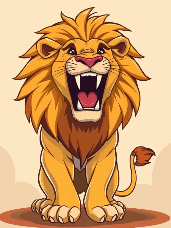 roaring lion clipart image