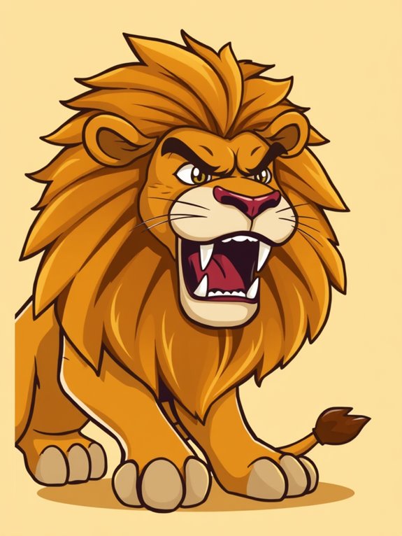 roaring lion clipart image